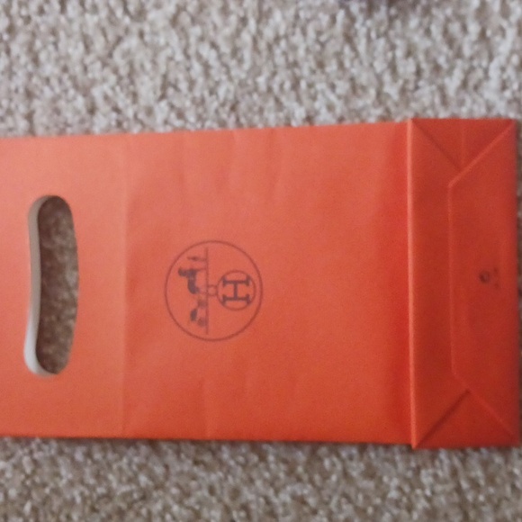 HERMES Small Shopping Bag and Ribbon Rare 2001 Edition Authentic - Picture 3 of 3